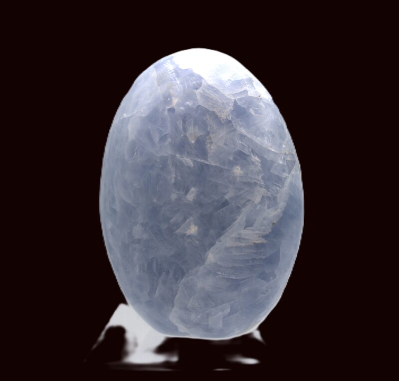 Polished Blue Calcite Standing Free Form - Madagascar