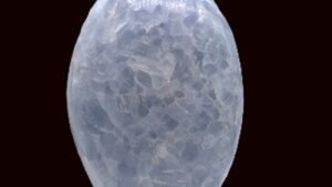 Polished Blue Calcite Standing Free Form - Madagascar
