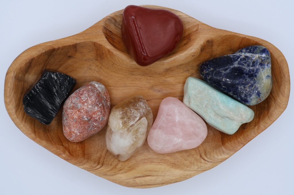 XXL Tumbled Stone Chakra Shan Mu Divider Bowl