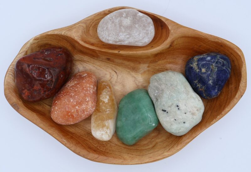 XXL Tumbled Stone Chakra Shan Mu Divider Bowl