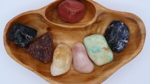 XXL Tumbled Stone Chakra Shan Mu Divider Bowl