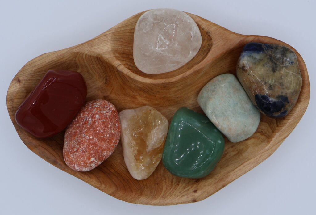 XXL Tumbled Stone Chakra Shan Mu Divider Bowl
