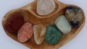 XXL Tumbled Stone Chakra Shan Mu Divider Bowl
