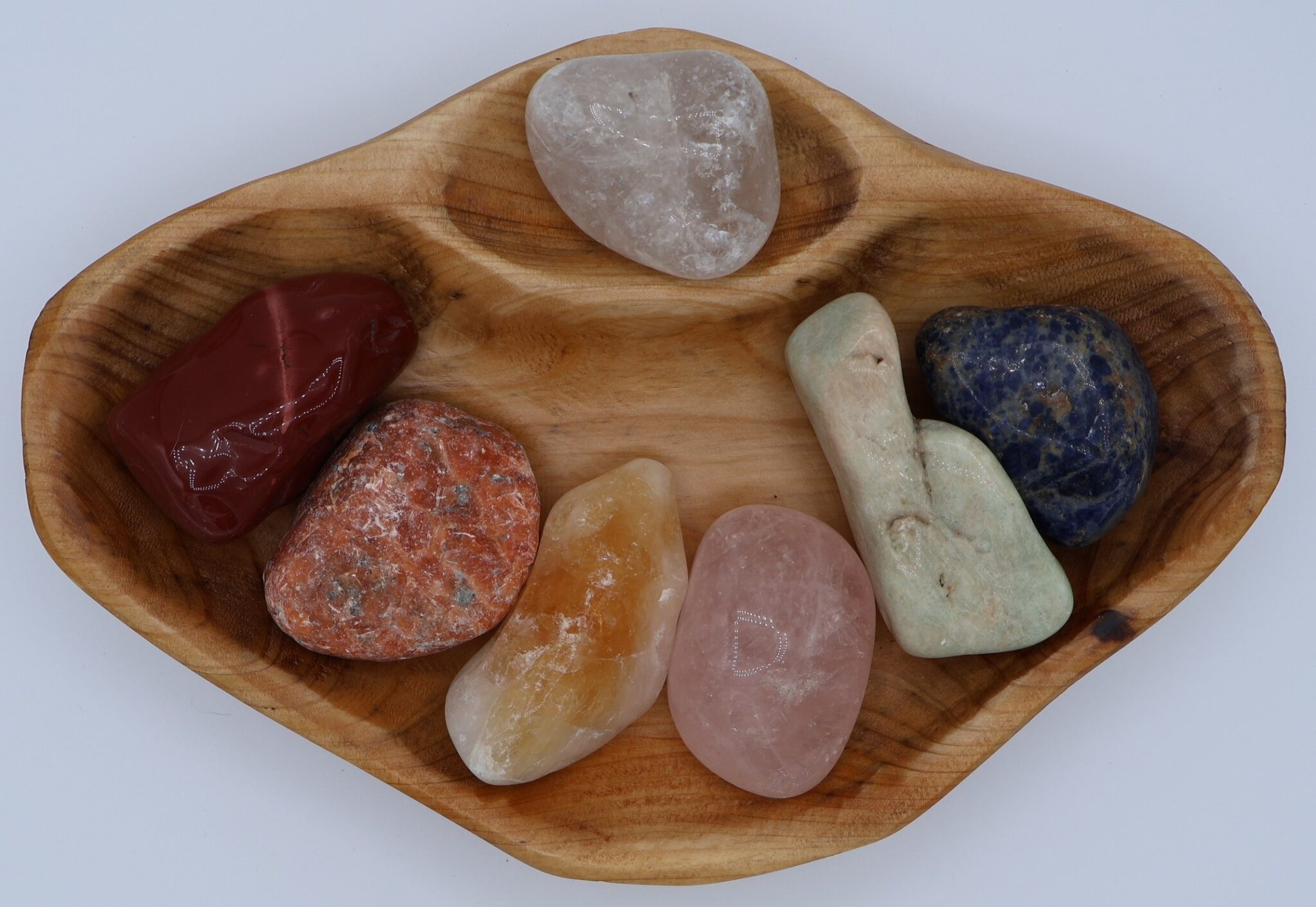 XXL Tumbled Stone Chakra Shan Mu Divider Bowl – Earth Energy Rocks