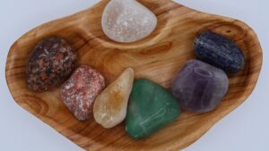 XXL Tumbled Stone Chakra Shan Mu Divider Bowl