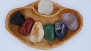 XXL Tumbled Stone Chakra Shan Mu Divider Bowl