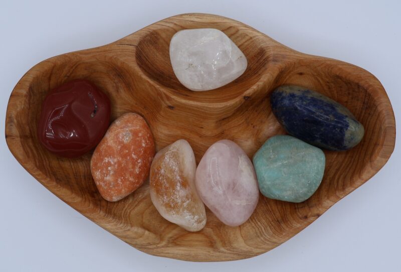 XXL Tumbled Stone Chakra Shan Mu Divider Bowl