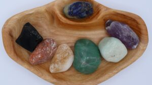 XXL Tumbled Stone Chakra Shan Mu Divider Bowl