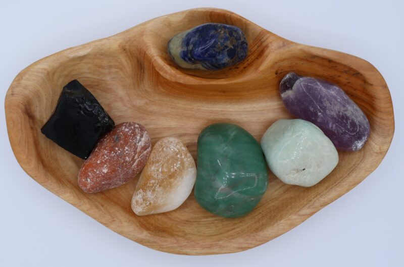 XXL Tumbled Stone Chakra Shan Mu Divider Bowl