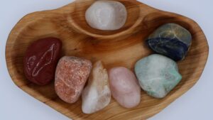 XXL Tumbled Stone Chakra Shan Mu Divider Bowl