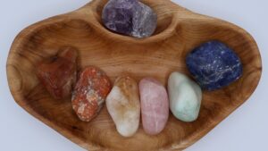 XXL Tumbled Stone Chakra Shan Mu Divider Bowl