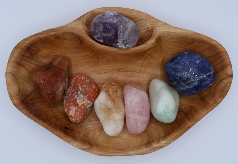 XXL Tumbled Stone Chakra Shan Mu Divider Bowl