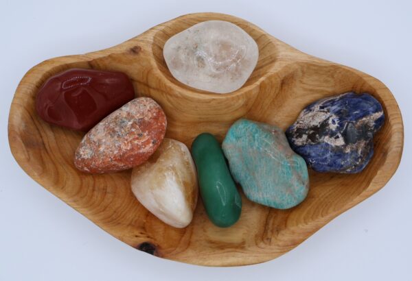 XXL Tumbled Stone Chakra Shan Mu Divider Bowl – Earth Energy Rocks