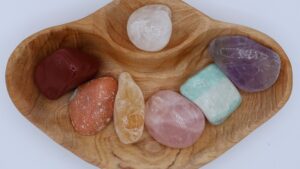 XXL Tumbled Stone Chakra Shan Mu Divider Bowl