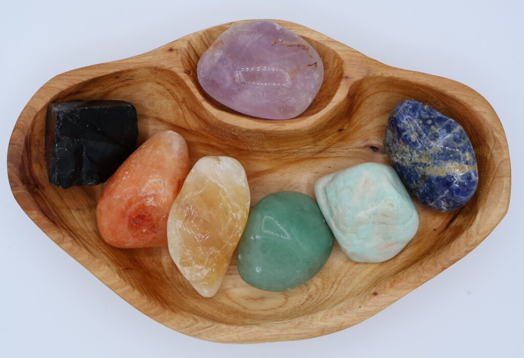 XXL Tumbled Stone Chakra Shan Mu Divider Bowl