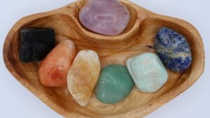 XXL Tumbled Stone Chakra Shan Mu Divider Bowl