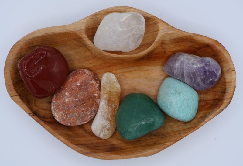 XXL Tumbled Stone Chakra Shan Mu Divider Bowl