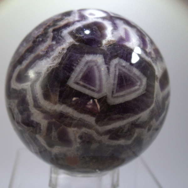 Large Chevron Amethyst Sphere