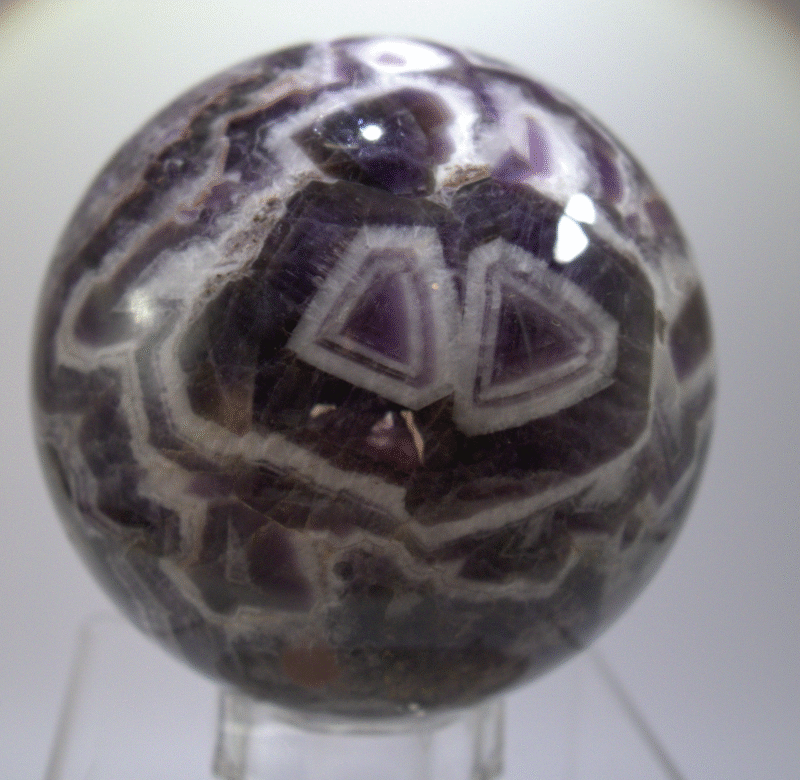 Large Chevron Amethyst Sphere