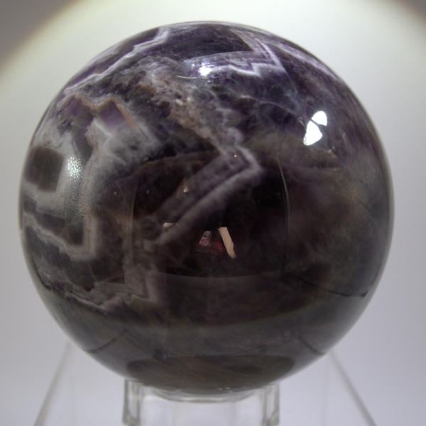 Large Chevron Amethyst Sphere