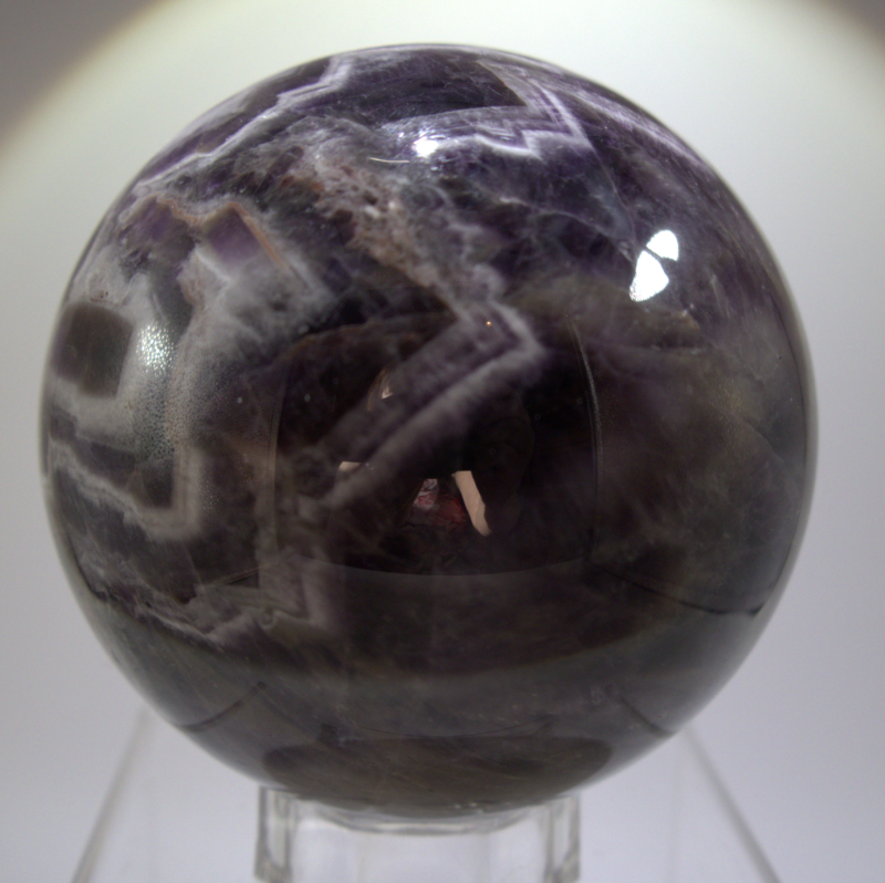 Large Chevron Amethyst Sphere