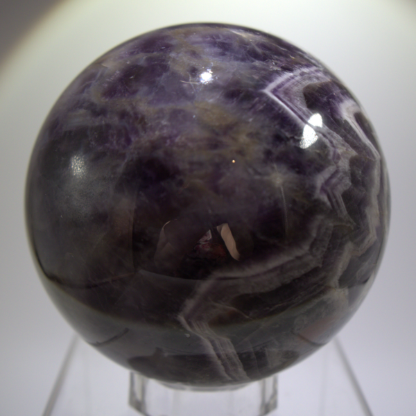 Large Chevron Amethyst Sphere