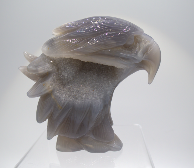 Hand Carved Blue Geode Eagle