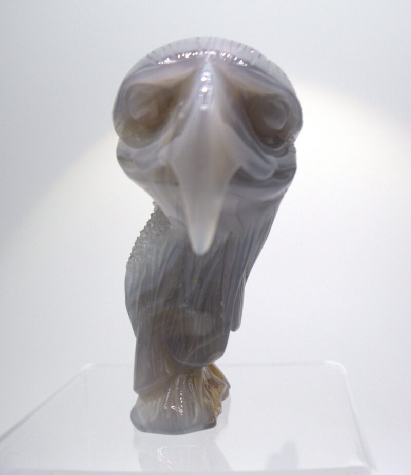 Hand Carved Blue Geode Eagle
