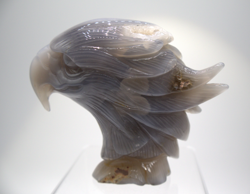Hand Carved Blue Geode Eagle