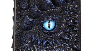 3D Black Dragon Journal with Blue Eye