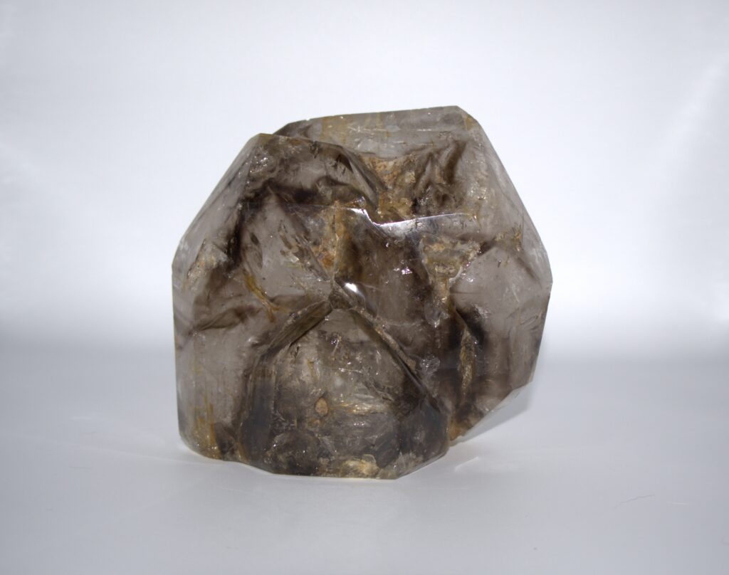 Polished Smokey Window Quartz - From Madagascar