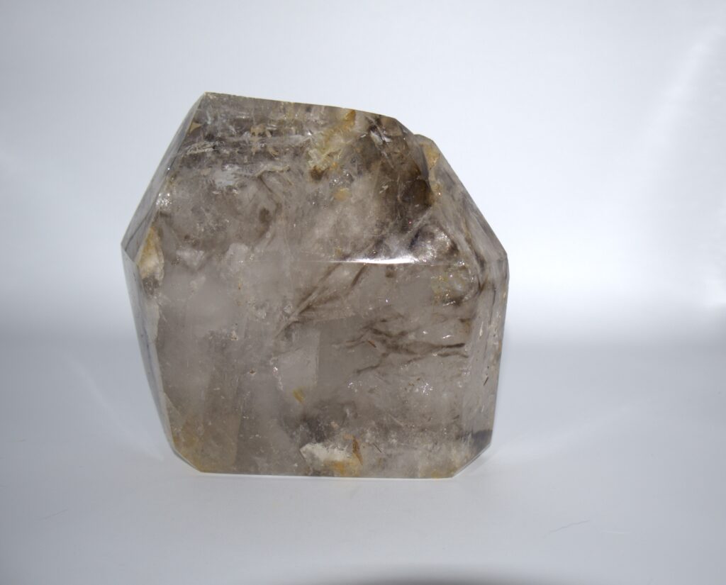 Polished Smokey Window Quartz - From Madagascar