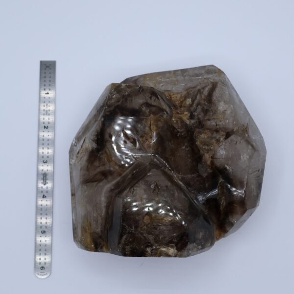 Polished Smokey Window Quartz - From Madagascar