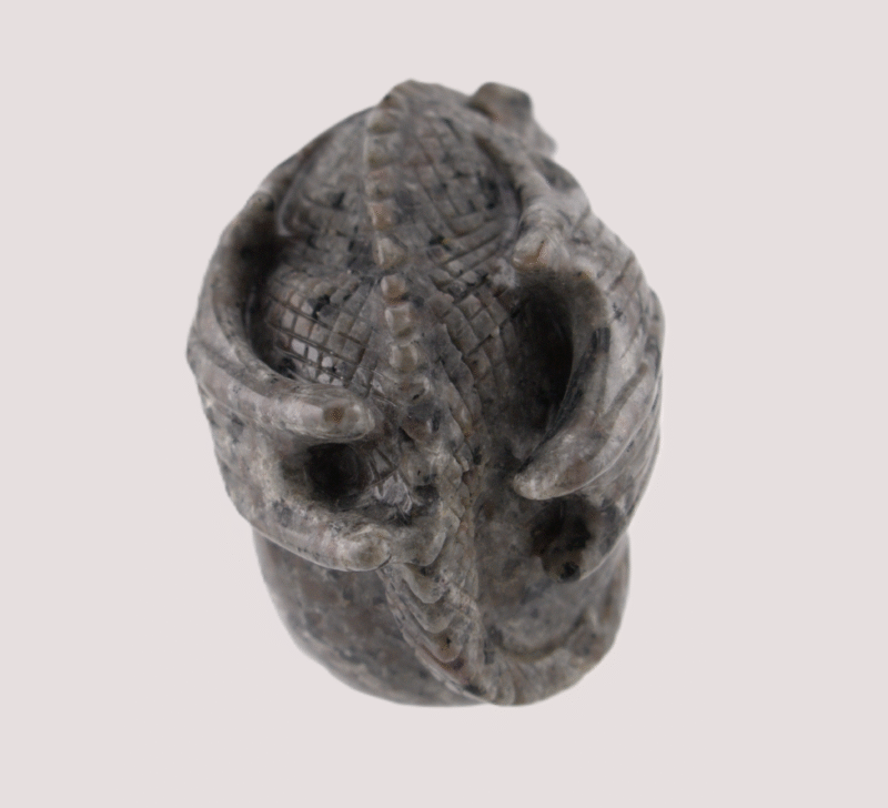 Yooperlite Skull With Dragon - UV Reactive